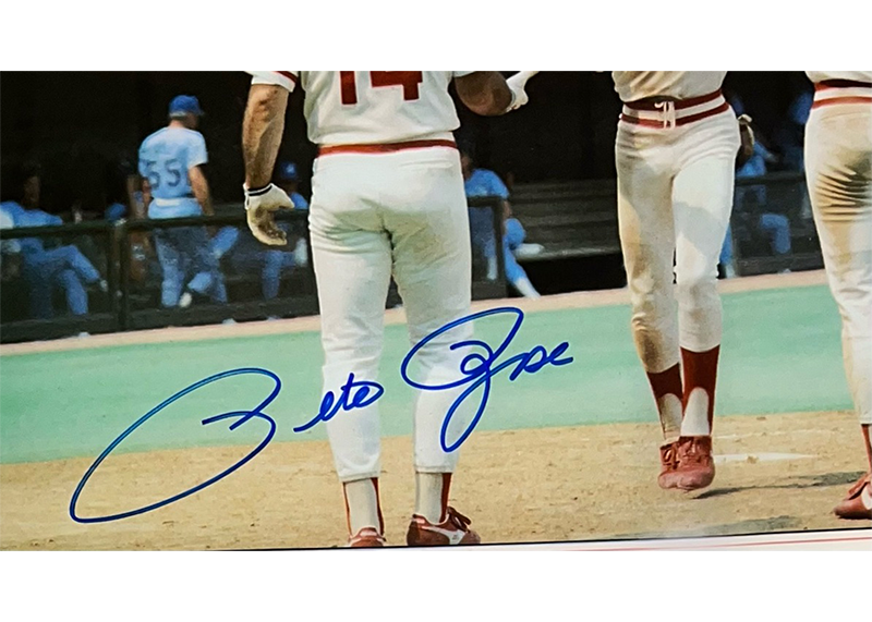 Pete Rose Autographed 16x20 Cincinnati Reds Photo JSA