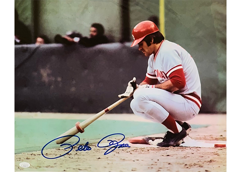 Pete Rose Autographed 16x20 Cincinnati Reds Photo JSA