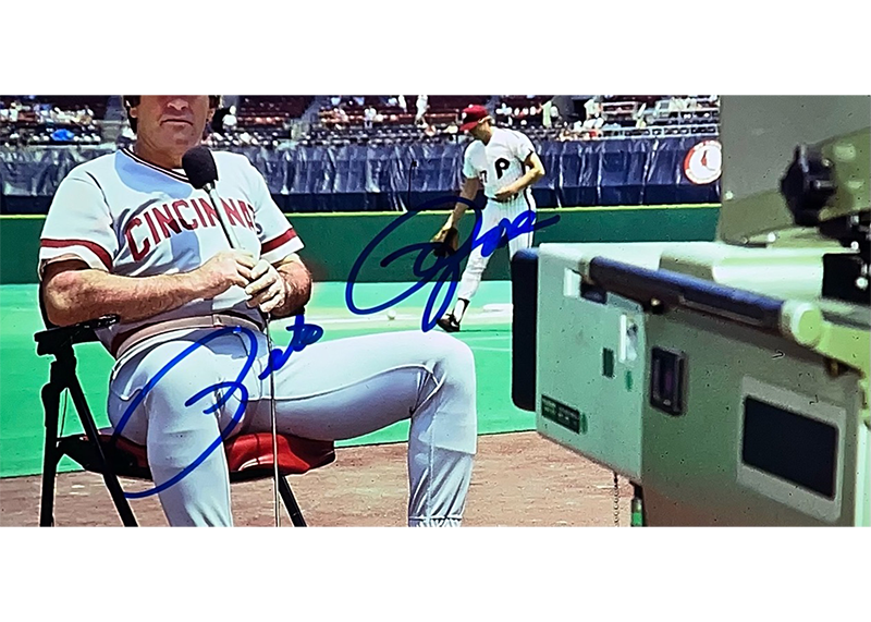 Pete Rose Autographed 16x20 Cincinnati Reds Photo JSA