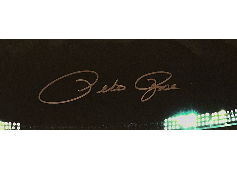 Pete Rose Autographed 16x20 Cincinnati Reds Photo JSA