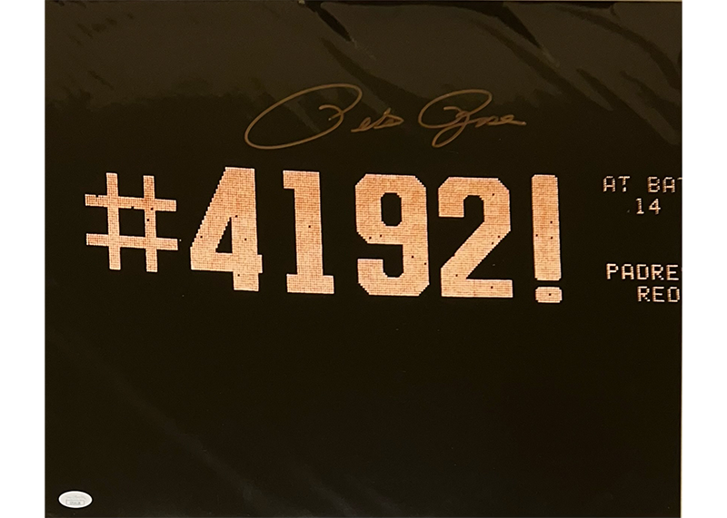 Pete Rose Autographed 16x20 Cincinnati Reds Photo JSA