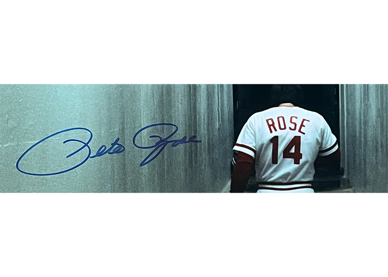 Pete Rose Autographed 16x20 Cincinnati Reds Photo JSA