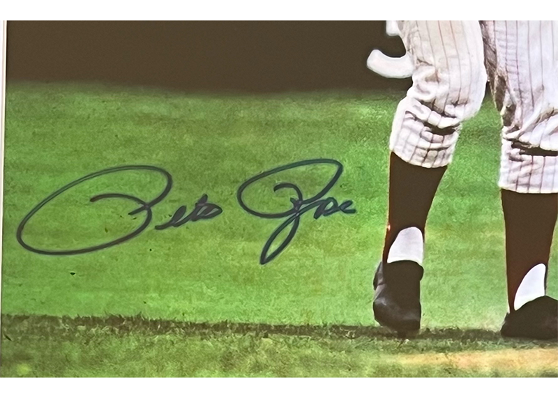 Pete Rose Signed 27x24 Cincinnati Reds Framed Photo JSA