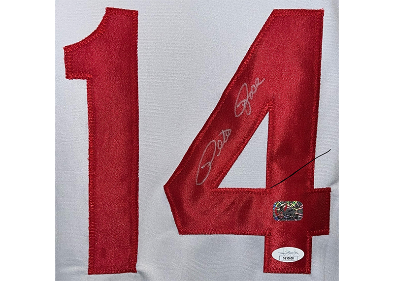 Pete Rose Signed Cincinnati White Baseball Jersey JSA