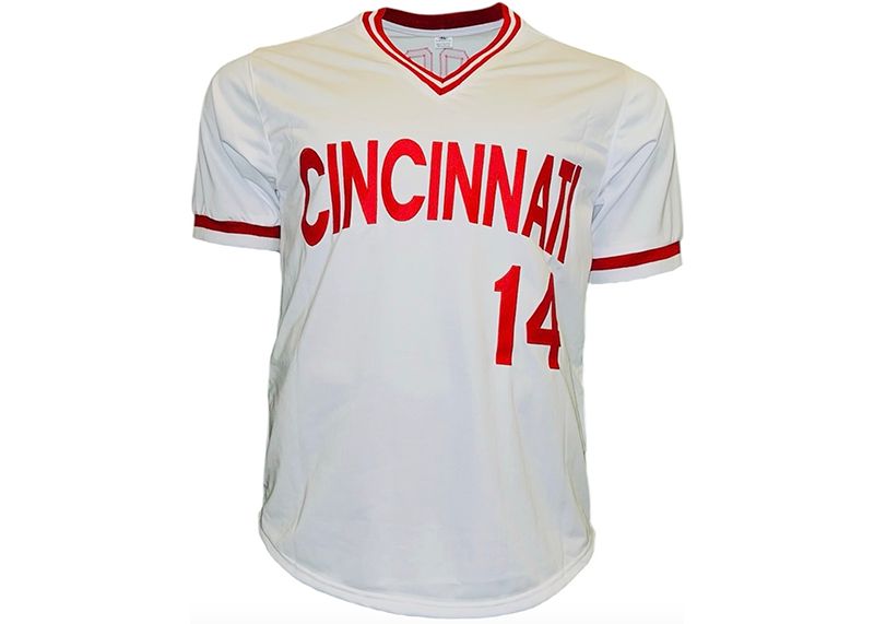 Pete Rose Signed Cincinnati White Baseball Jersey JSA