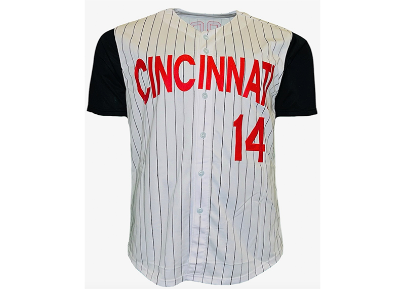 Pete Rose Signed Cincinnati Custom White Pinstripe Baseball Jersey JSA