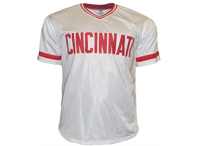 Pete Rose Signed Cincinnati White Baseball Jersey JSA Hit king, Charlie hustle and 4256 inscription￼