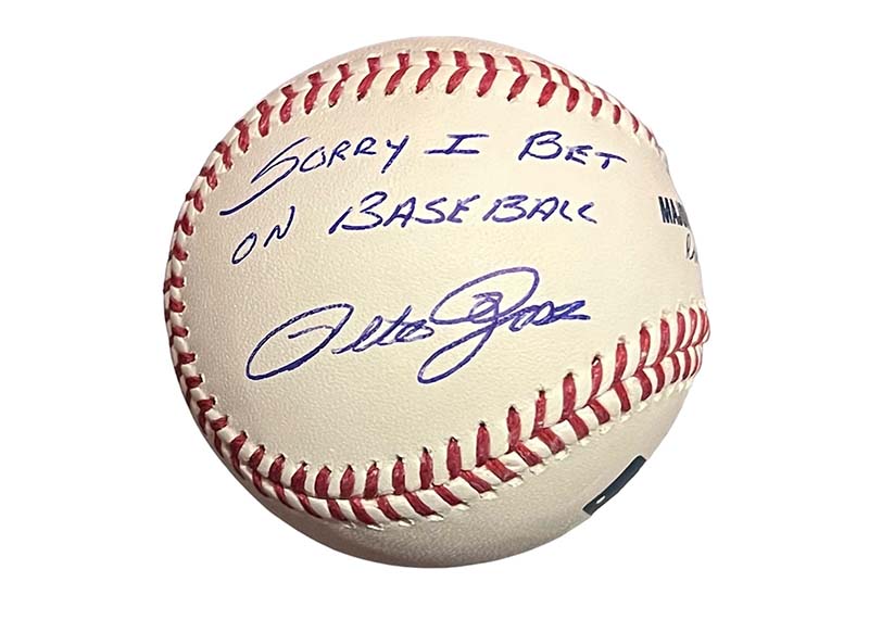 Pete Rose Signed Official MLB “sorry I bet on baseball” Inscription Baseball JSA