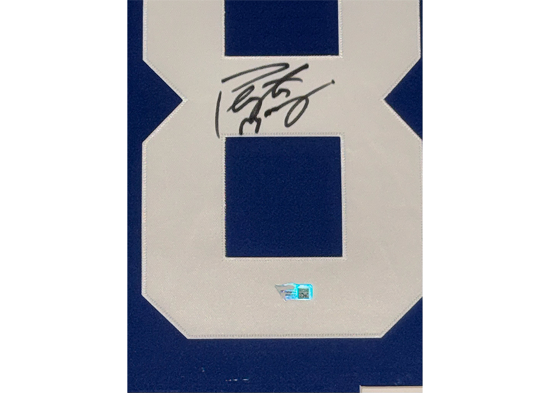 Peyton Manning Autographed Colts Framed Jersey 42x34 Fanatics