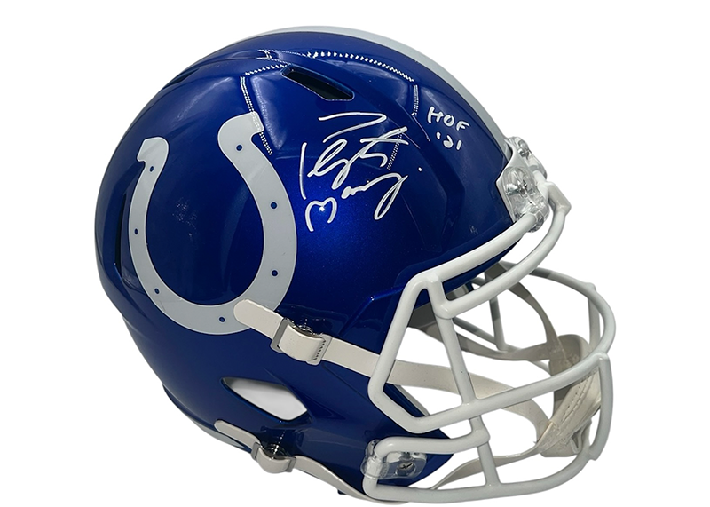 Peyton Manning Signed Indianapolis Colts Football Helmet JSA HOF 21 Inscription