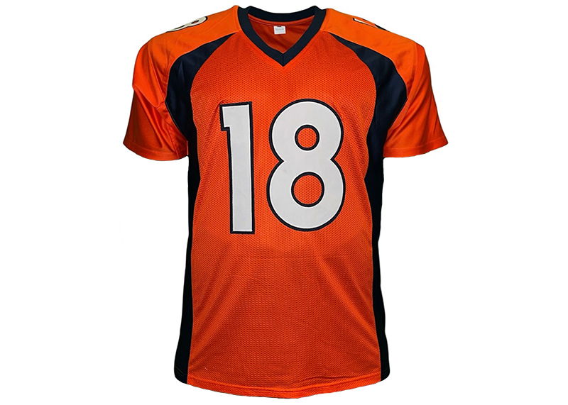 Peyton Manning Unsigned Denver Orange Football Jersey