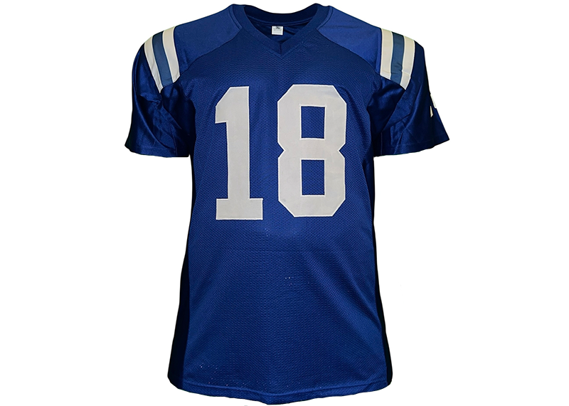 Peyton Manning Unsigned Indianapolis Blue Football Jersey