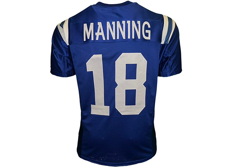 Peyton Manning Unsigned Indianapolis Blue Football Jersey