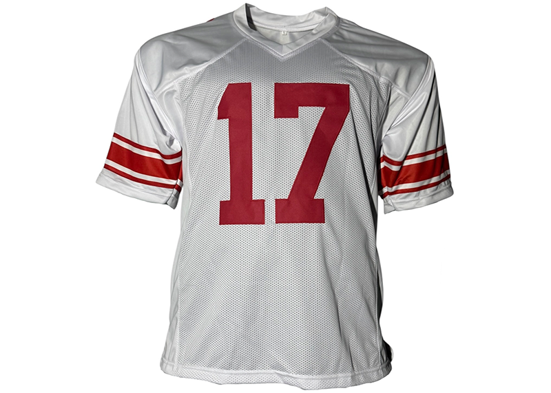 Plaxico Burress Signed New York White Football Jersey JSA