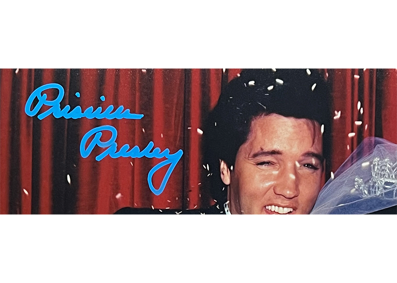 Priscilla Presley Signed 8x10 Photo With Elvis Presley JSA