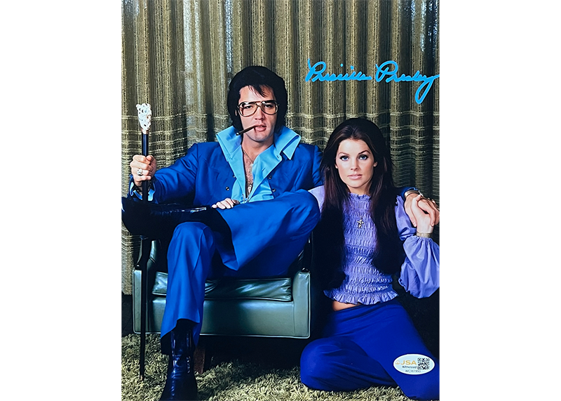 Priscilla Presley Signed 8x10 Photo With Elvis Presley JSA