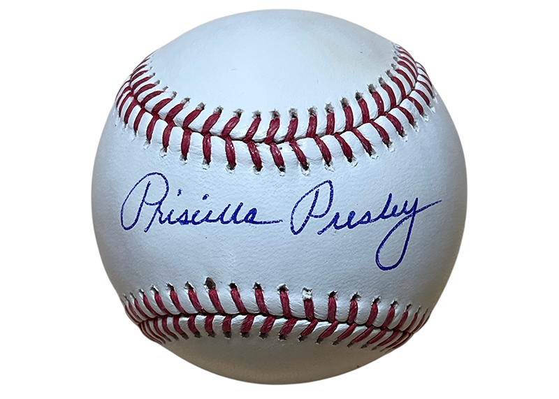 Priscilla Presley Signed official MLB Rawlings Baseball JSA