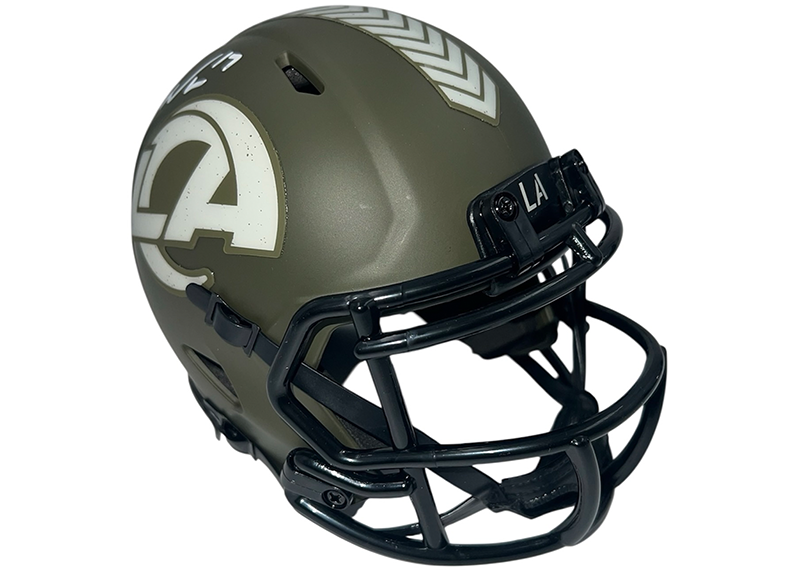 Puka Nacua Autographed Los Angeles Rams STS Mini Helmet Fanatics