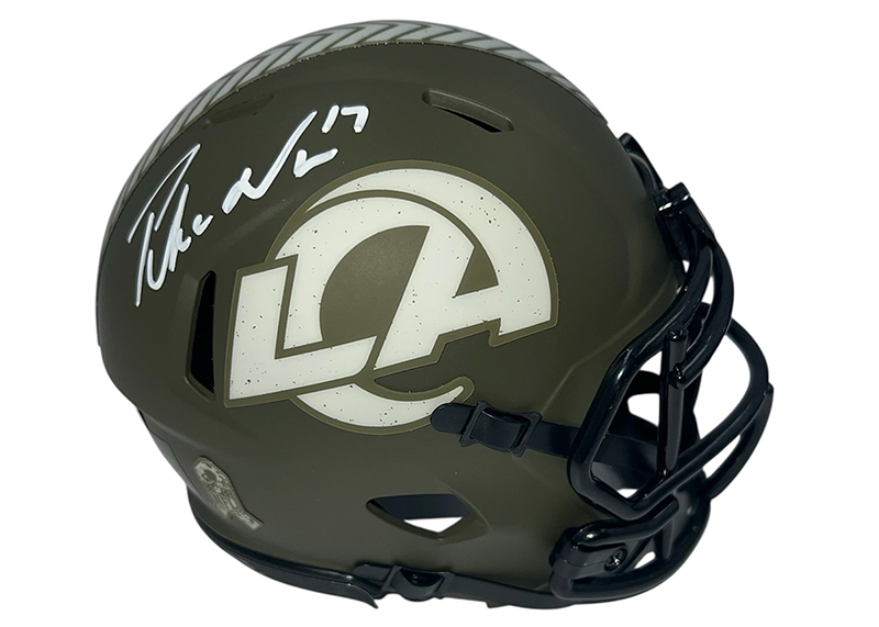 Puka Nacua Autographed Los Angeles Rams STS Mini Helmet Fanatics