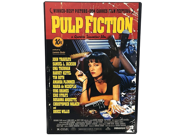 Quentin Tarantino +1 Signed Pulp Fiction, 12x18 Photo Autographed Beckett