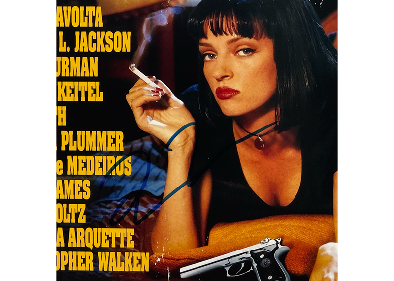 Quentin Tarantino +1 Signed Pulp Fiction, 12x18 Photo Autographed Beckett