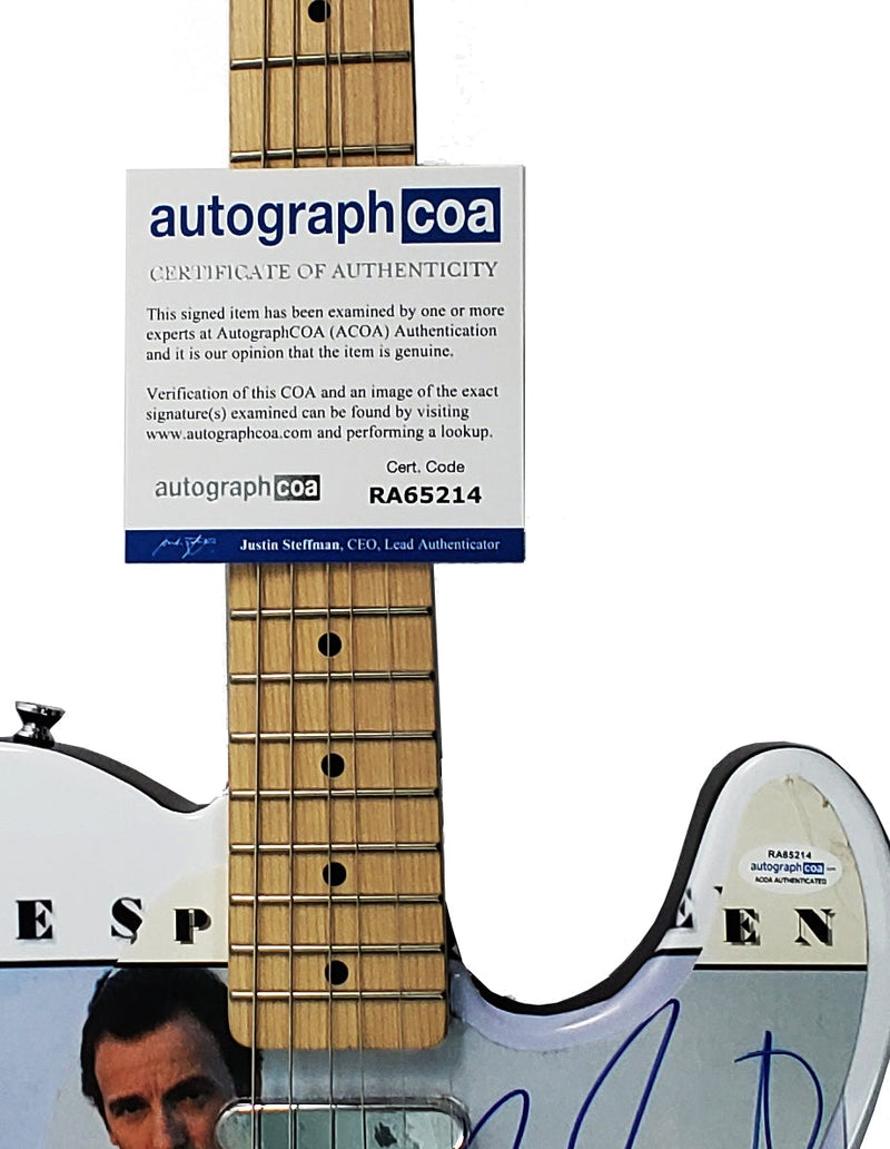 Bruce Springsteen Signed Autographed Custom Fender Graphics Photo Guitar ACOA