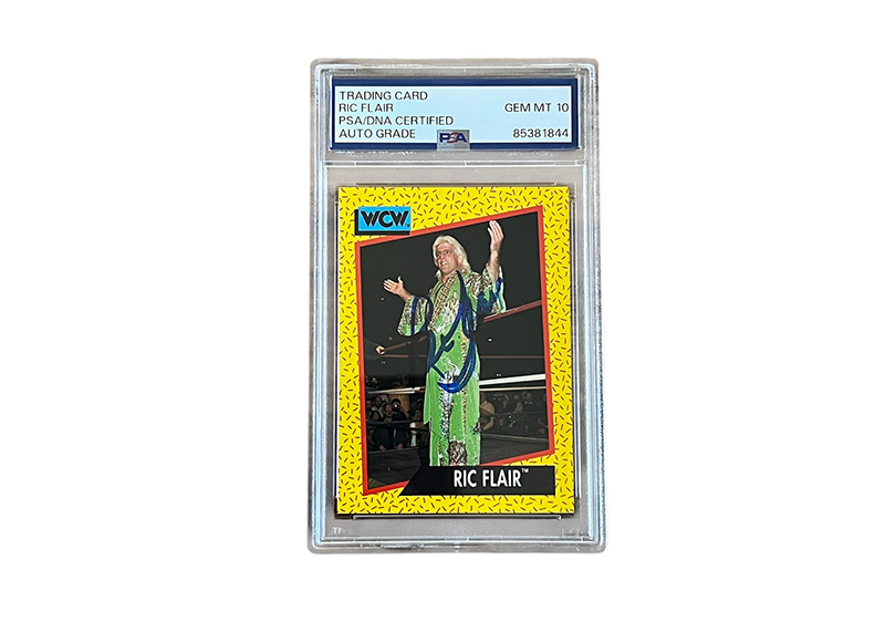 RIC FLAIR Signed 1991 Impel Wrestling Card #45 PSA GEM 10 #85381844