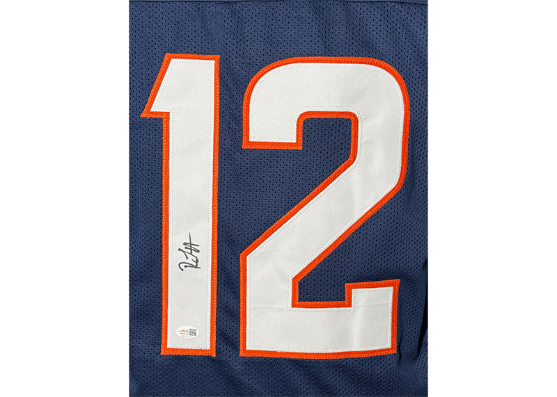 RJ Harvey Signed Denver Blue Football Jersey JSA