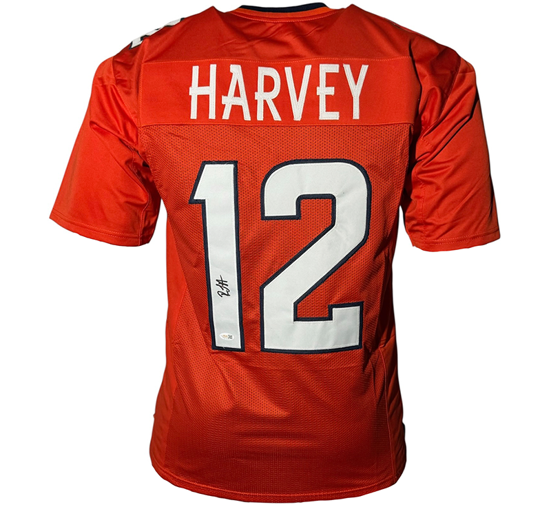 RJ Harvey Signed Denver Orange Football Jersey JSA