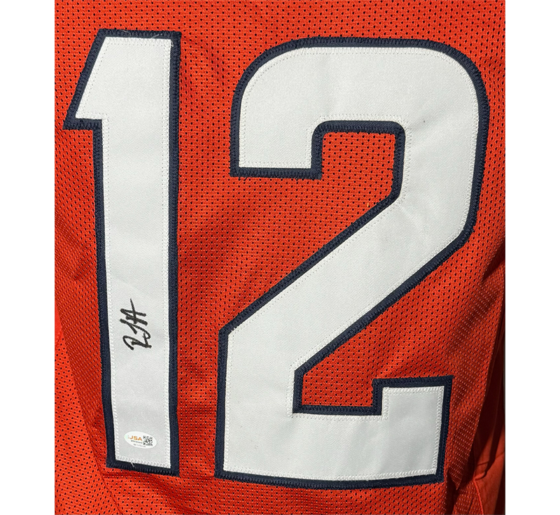RJ Harvey Signed Denver Orange Football Jersey JSA