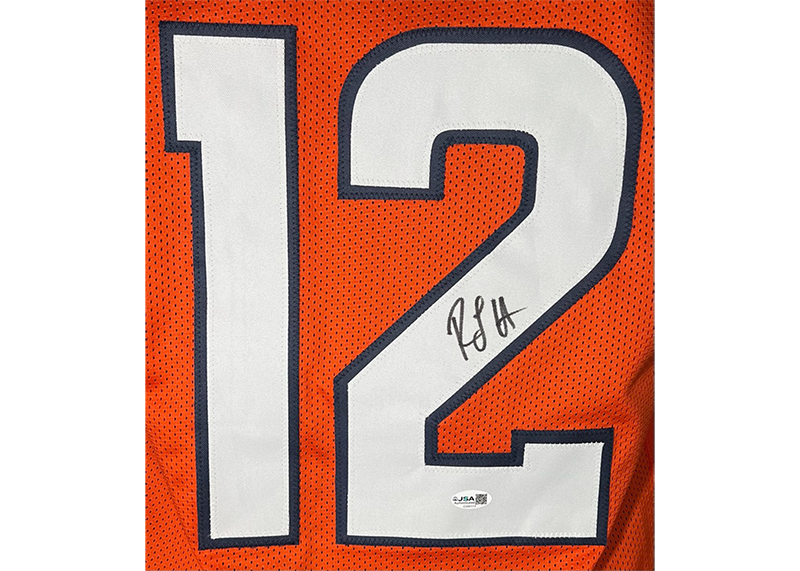 RJ Harvey Signed Denver Orange Game Cut Football Jersey JSA