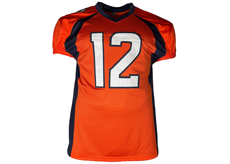 RJ Harvey Signed Denver Orange Game Cut Football Jersey JSA