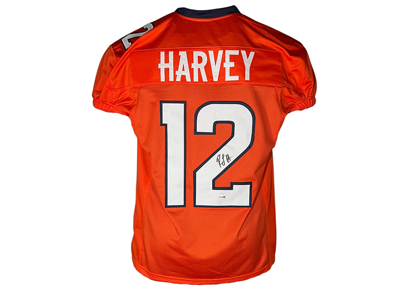RJ Harvey Signed Denver Orange Game Cut Football Jersey JSA
