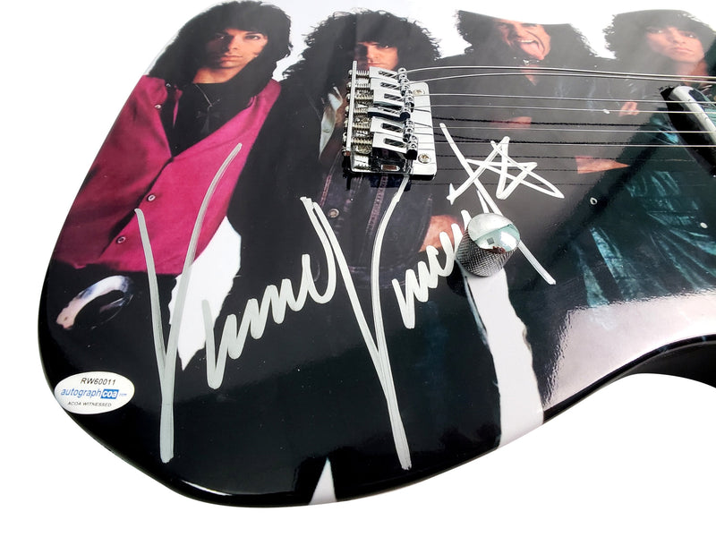 KISS Vinnie Vincent Signed Autographed Custom Graphics Photo Guitar
