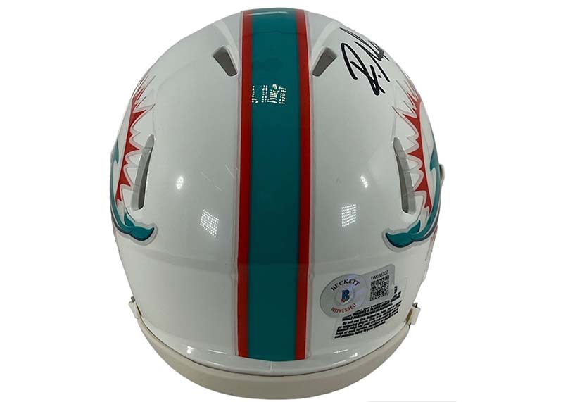 Raheem Mostert Signed Miami Dolphins Speed Mini Helmet Beckett
