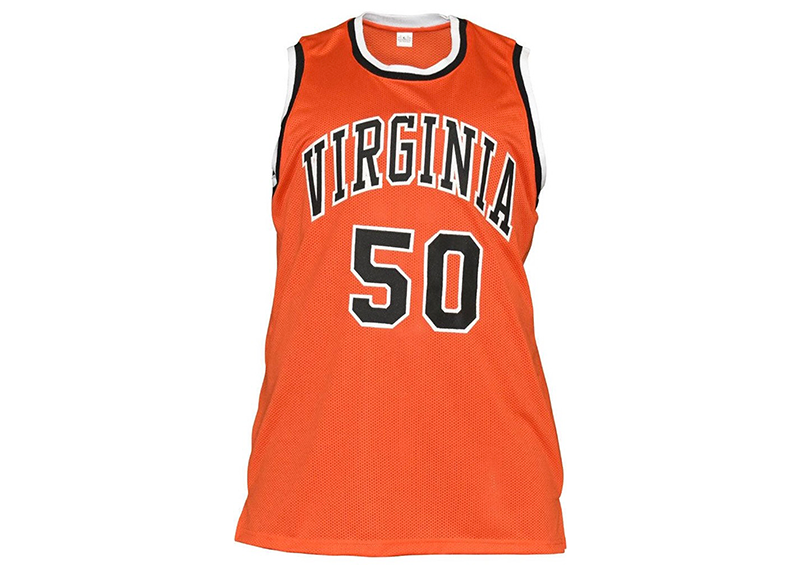 Ralph Sampson Signed Virginia Orange College Style Basketball Jersey JSA