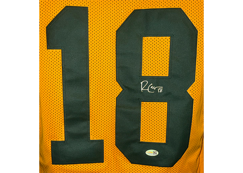 Randall Cobb Signed Green Bay Yellow Football Jersey JSA
