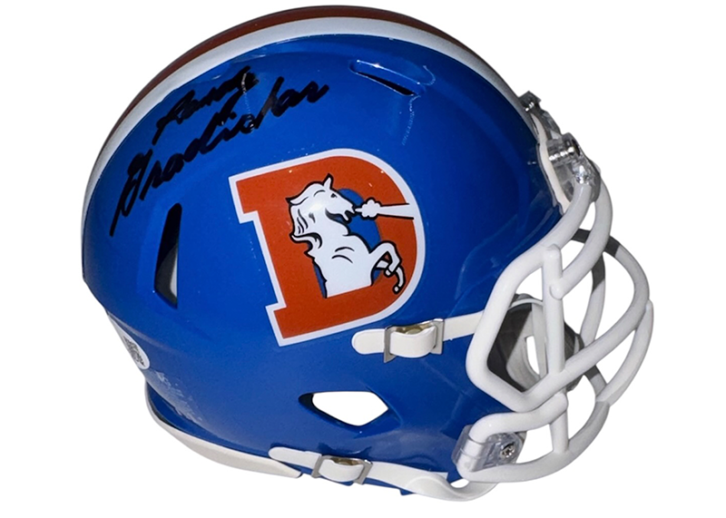 Randy Gradishar Signed Denver Broncos 75-96 Speed Mini Helmet JSA