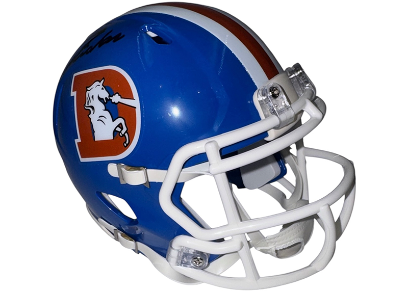 Randy Gradishar Signed Denver Broncos 75-96 Speed Mini Helmet JSA