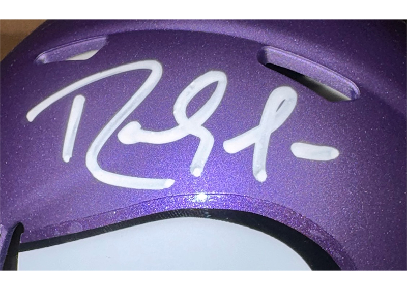Randy Moss Signed Minnesota Vikings Speed Mini Helmet JSA