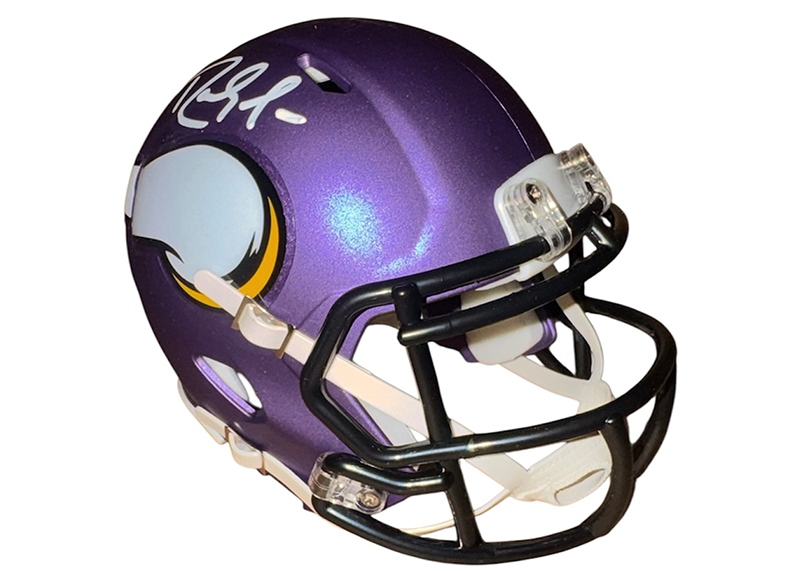 Randy Moss Signed Minnesota Vikings Speed Mini Helmet JSA