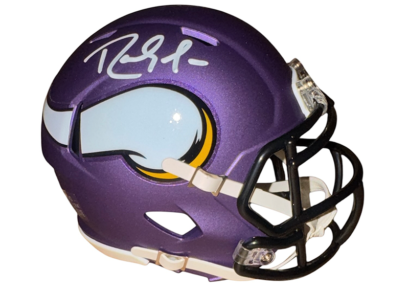 Randy Moss Signed Minnesota Vikings Speed Mini Helmet JSA