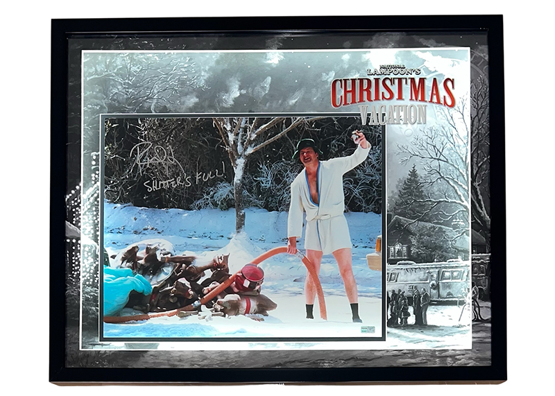 Randy Quaid Signed Christmas Vacation 31.5x24.5 LED Frame Photo Tristar