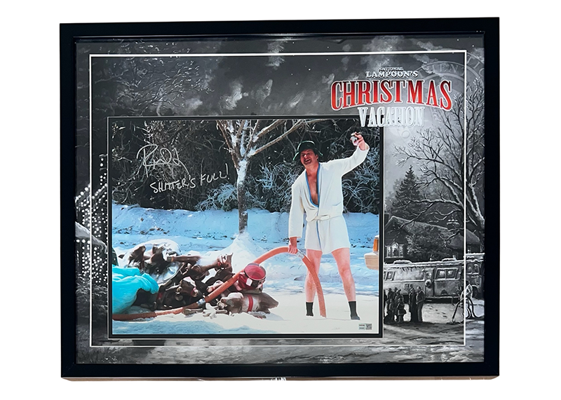 Randy Quaid Signed Christmas Vacation 31.5x24.5 LED Frame Photo Tristar