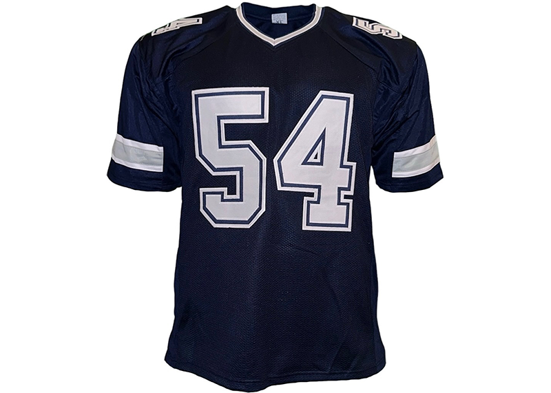 Randy White Autographed HOF 94 Inscription Dallas Blue Stat Football Jersey JSA