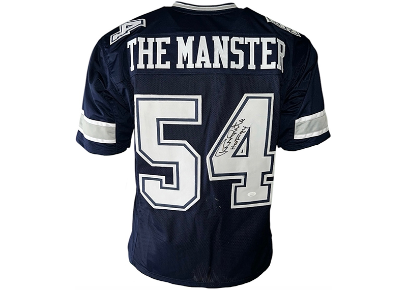 Randy White (The Monster) Signed Dallas HOF 94 Insc Blue Football Jersey JSA
