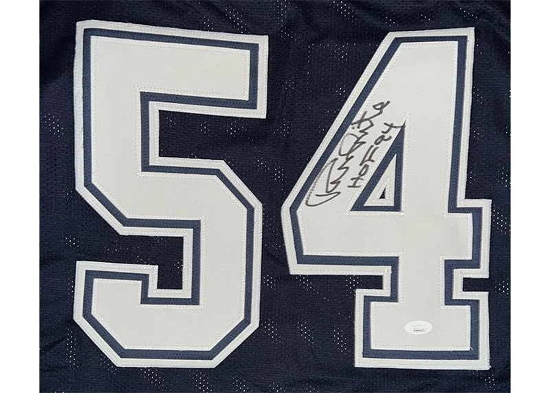 Randy White (The Monster) Signed Dallas HOF 94 Insc Blue Football Jersey JSA
