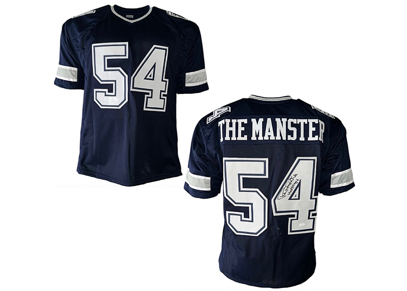 Randy White (The Monster) Signed Dallas HOF 94 Insc Blue Football Jersey JSA