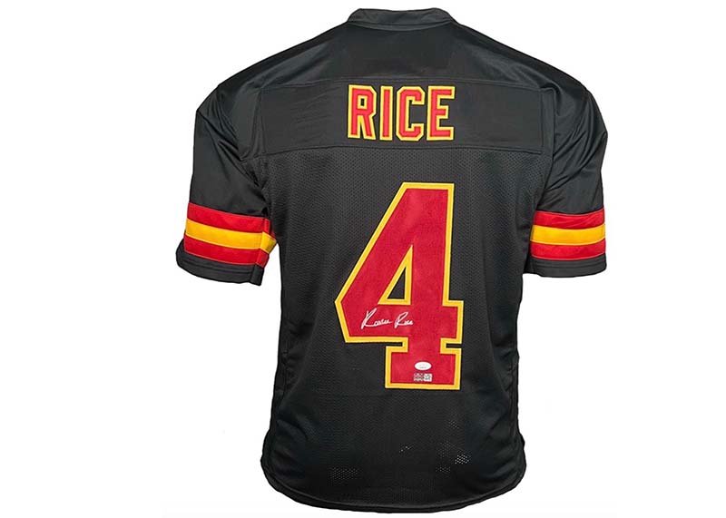 Rashee Rice Signed Custom Black Football Jersey JSA