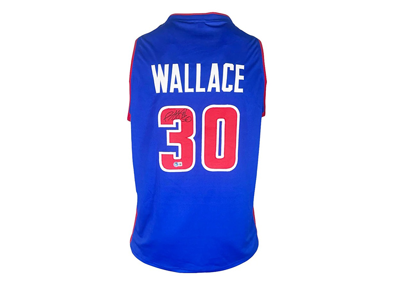 Rasheed Wallace Signed Detroit Blue Basketball Jersey (Beckett)